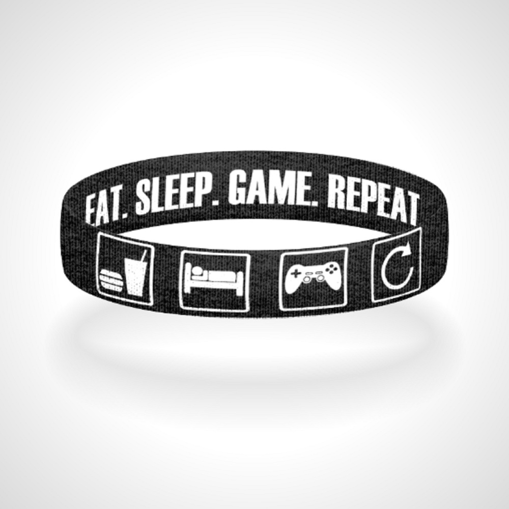Eat Sleep Game Repeat Reversible Wristband